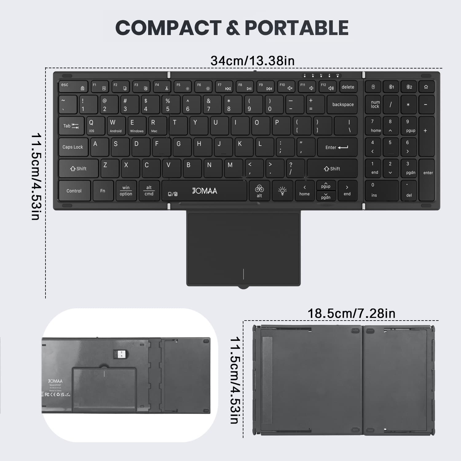 New Wireless Mini Foldable Bluetooth Keyboard 1
