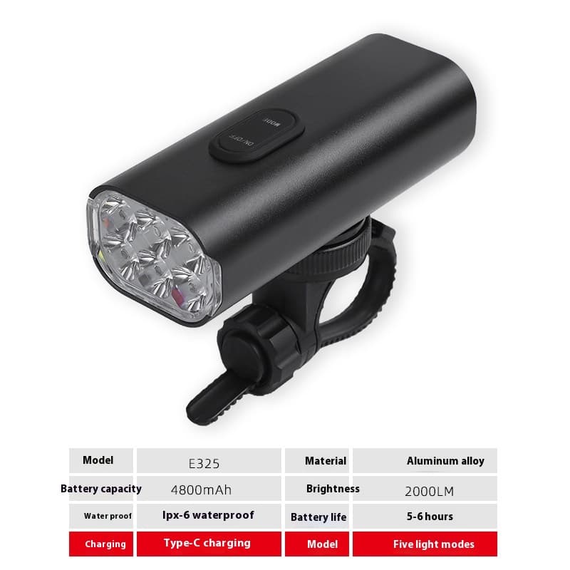 New Bicycle Headlight USB Rechargeable Cycling Light Suit 1